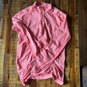 Athleta Fastest Track Half Zip Pullover - Coral